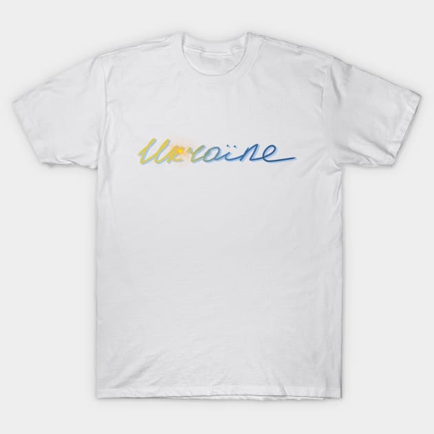 Handwritter word Ukraine T-Shirt by tashashimaa